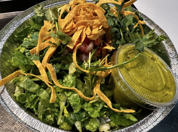 Salad (corn tortilla base) at Cafe Rio (gluten‑free)